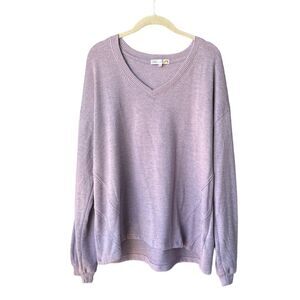 C&C California Lavender Lightweight V-neck Sweater Size XL